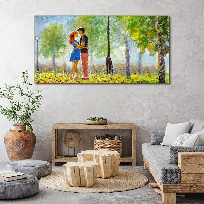 Leinwandbild Liebe im Grünen
