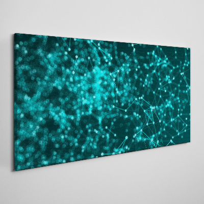 Foto auf leinwand Netzwerkverbindungen in Blau