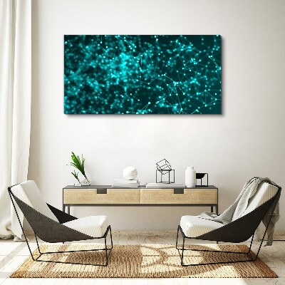 Foto auf leinwand Netzwerkverbindungen in Blau