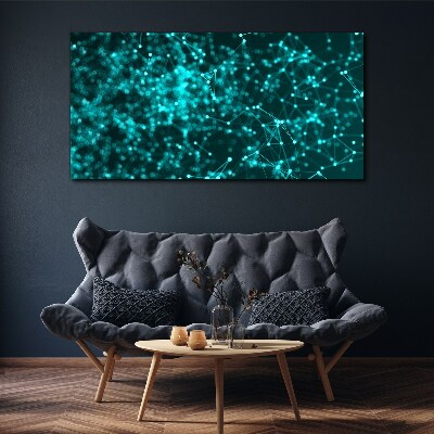 Foto auf leinwand Netzwerkverbindungen in Blau