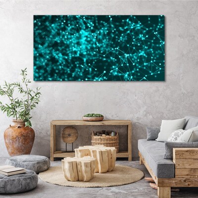 Foto auf leinwand Netzwerkverbindungen in Blau