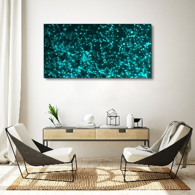 Foto auf leinwand Digitales Netzwerk in Blautönen