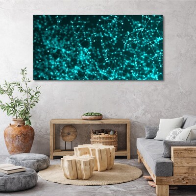 Foto auf leinwand Digitales Netzwerk in Blautönen