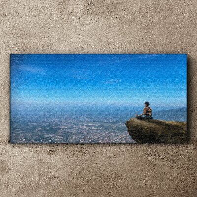 Foto auf leinwand Meditation auf dem Berggipfel