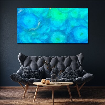 Foto auf leinwand Türkisfarbene Kreise in Blau