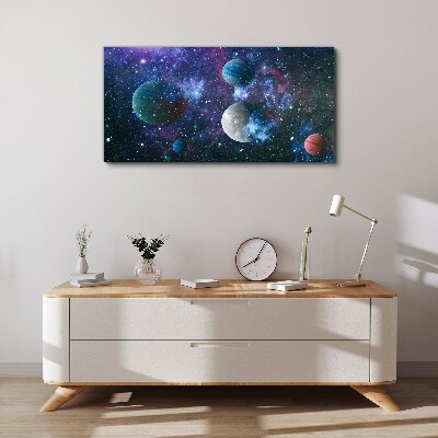 Foto auf leinwand Kosmische Planetenlandschaft