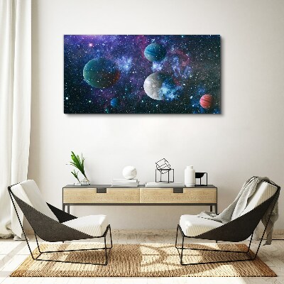 Foto auf leinwand Kosmische Planetenlandschaft