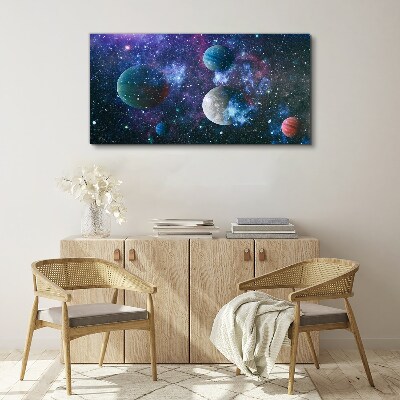 Foto auf leinwand Kosmische Planetenlandschaft