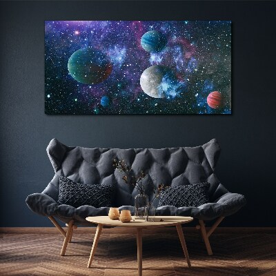 Foto auf leinwand Kosmische Planetenlandschaft