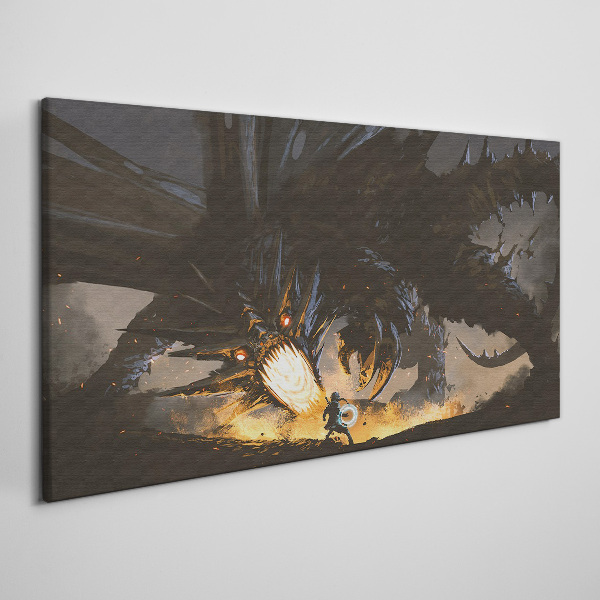 Foto auf leinwand Drache in der Hitze des Gefechts