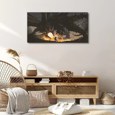 Foto auf leinwand Drache in der Hitze des Gefechts