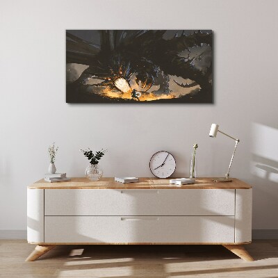 Foto auf leinwand Drache in der Hitze des Gefechts