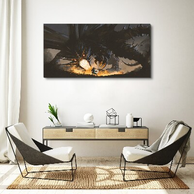 Foto auf leinwand Drache in der Hitze des Gefechts