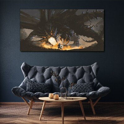 Foto auf leinwand Drache in der Hitze des Gefechts