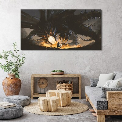 Foto auf leinwand Drache in der Hitze des Gefechts