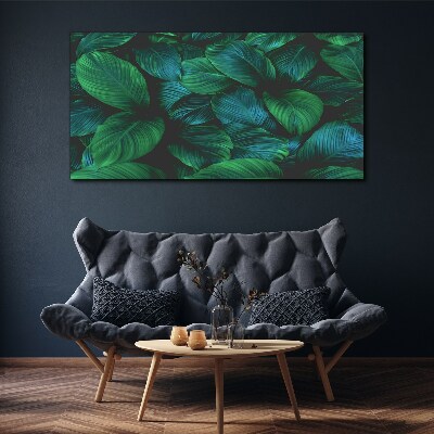 Foto auf leinwand Grünes Blattmosaik