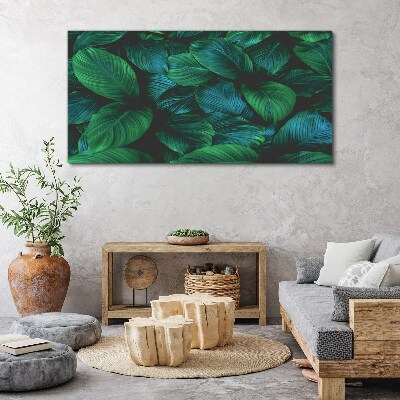 Foto auf leinwand Grünes Blattmosaik
