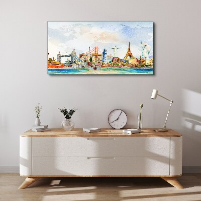 Foto auf leinwand Ikonen der Welt in Farben