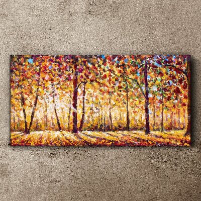 Foto auf leinwand Goldener Herbst im Wald