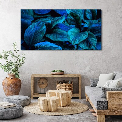 Foto auf leinwand Grünes Paradies in Blautönen