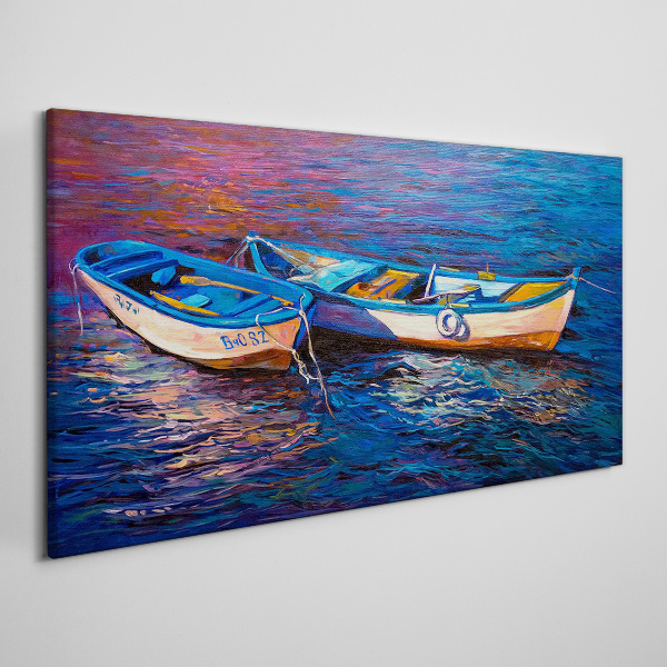 Foto auf leinwand Ein friedlicher Hafen in der Farbe der Träume