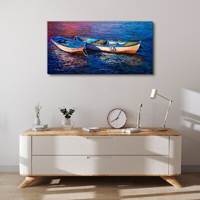 Foto auf leinwand Ein friedlicher Hafen in der Farbe der Träume