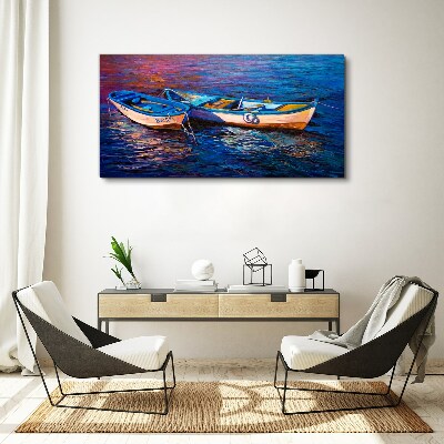 Foto auf leinwand Ein friedlicher Hafen in der Farbe der Träume