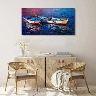 Foto auf leinwand Ein friedlicher Hafen in der Farbe der Träume