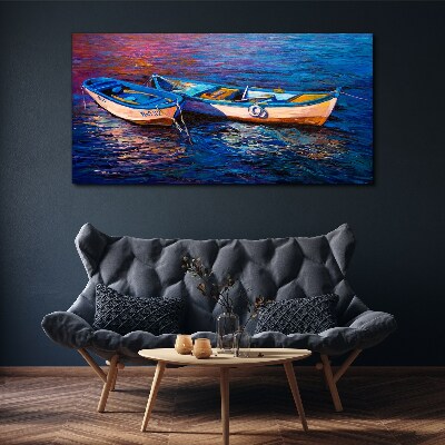 Foto auf leinwand Ein friedlicher Hafen in der Farbe der Träume
