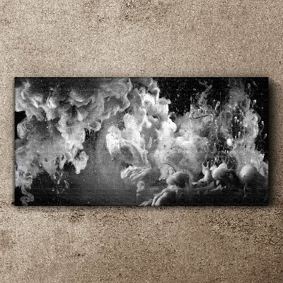 Foto auf leinwand Dynamische Wolken in Schwarz und Weiß