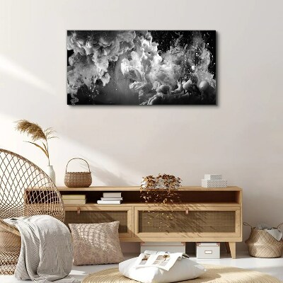Foto auf leinwand Dynamische Wolken in Schwarz und Weiß