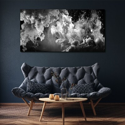 Foto auf leinwand Dynamische Wolken in Schwarz und Weiß