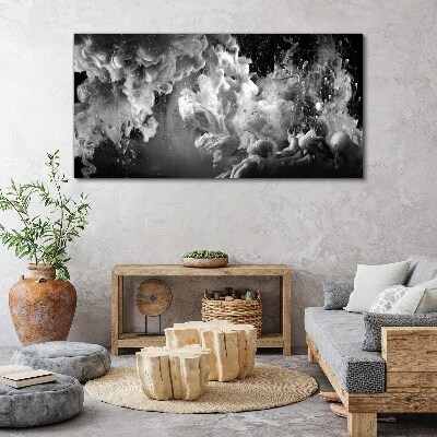 Foto auf leinwand Dynamische Wolken in Schwarz und Weiß