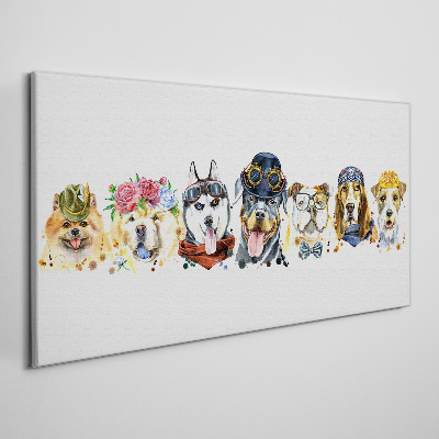 Foto auf leinwand Hunde in modischen Accessoires