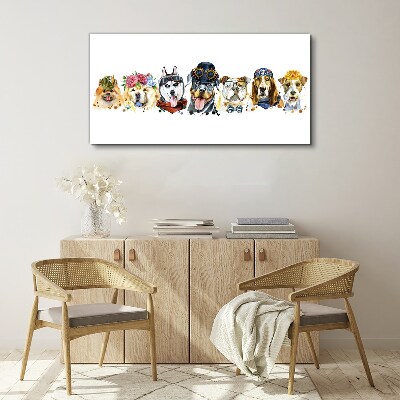 Foto auf leinwand Hunde in modischen Accessoires
