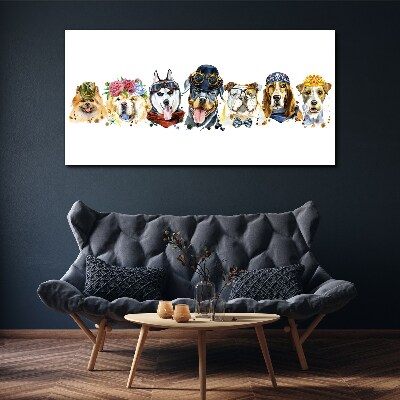 Foto auf leinwand Hunde in modischen Accessoires