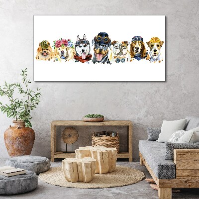 Foto auf leinwand Hunde in modischen Accessoires