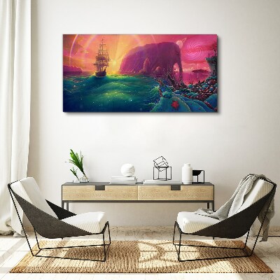 Foto leinwand Eine magische Reise durch einen farbenfrohen Ozean