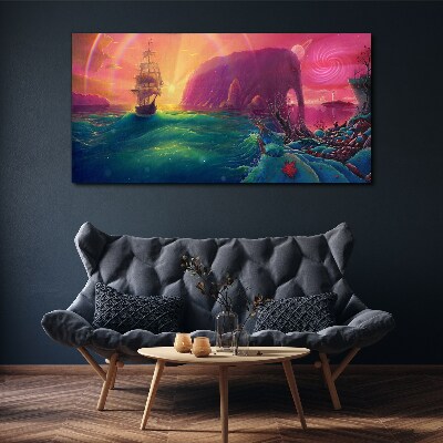 Foto leinwand Eine magische Reise durch einen farbenfrohen Ozean