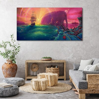 Foto leinwand Eine magische Reise durch einen farbenfrohen Ozean