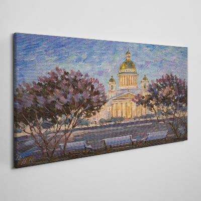 Wandbild Der Dom im Schein der untergehenden Sonne
