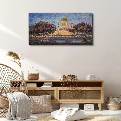 Wandbild Der Dom im Schein der untergehenden Sonne