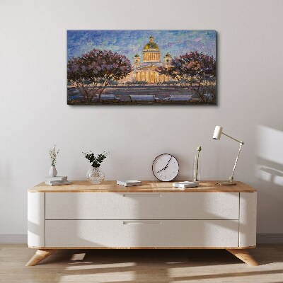 Wandbild Der Dom im Schein der untergehenden Sonne