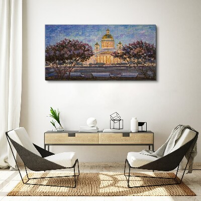 Wandbild Der Dom im Schein der untergehenden Sonne