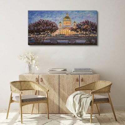 Wandbild Der Dom im Schein der untergehenden Sonne