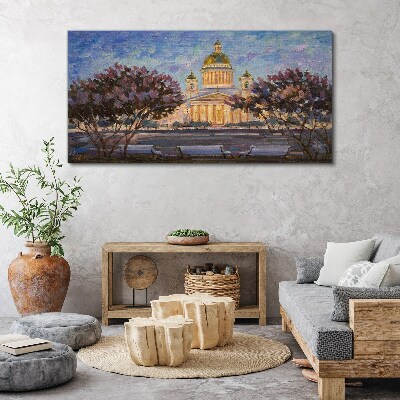 Wandbild Der Dom im Schein der untergehenden Sonne