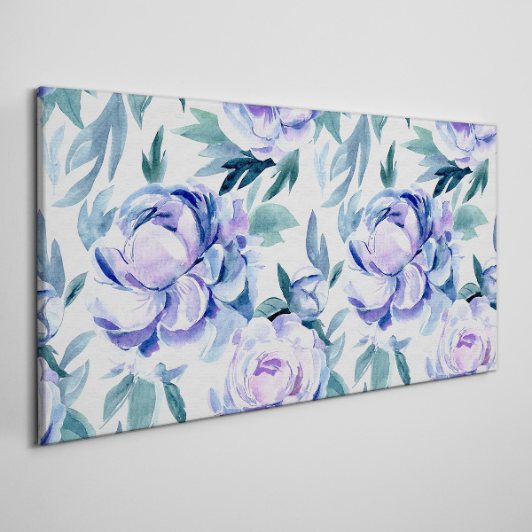 Foto auf leinwand Blumenlandschaft in Lilatönen