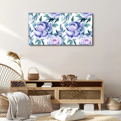 Foto auf leinwand Blumenlandschaft in Lilatönen