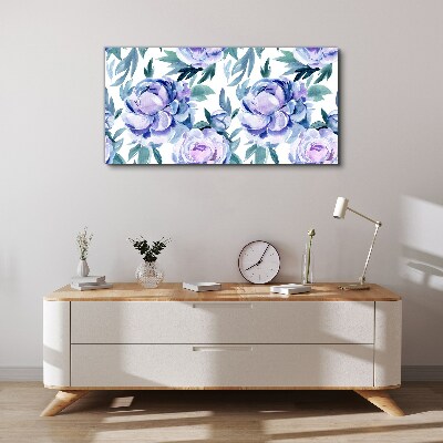 Foto auf leinwand Blumenlandschaft in Lilatönen