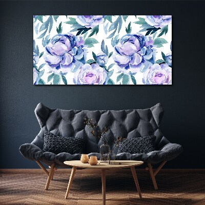 Foto auf leinwand Blumenlandschaft in Lilatönen